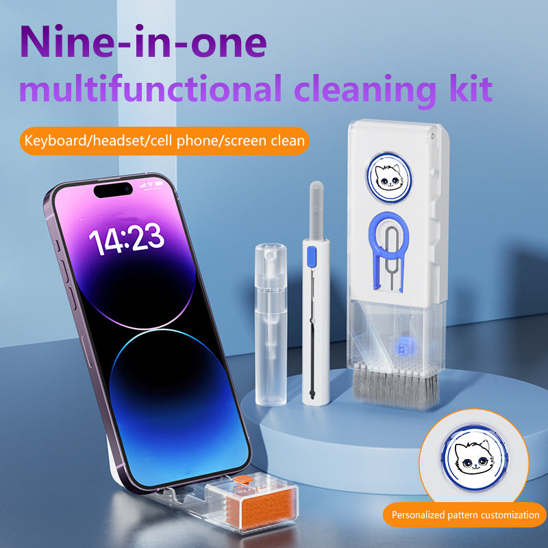 Keyboard Cleaner Laptop Cleaning Kit, All-in-One Keyboard Cleaning Kit, Laptop Cleaner Tool for MacBook iPad iPhone Computer, Portable Electronics Brush Tool for Tablet PC Camera Lens Earbuds Monitor