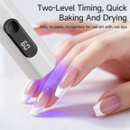 Rechargeable digital display nail art lamp with LED screen display