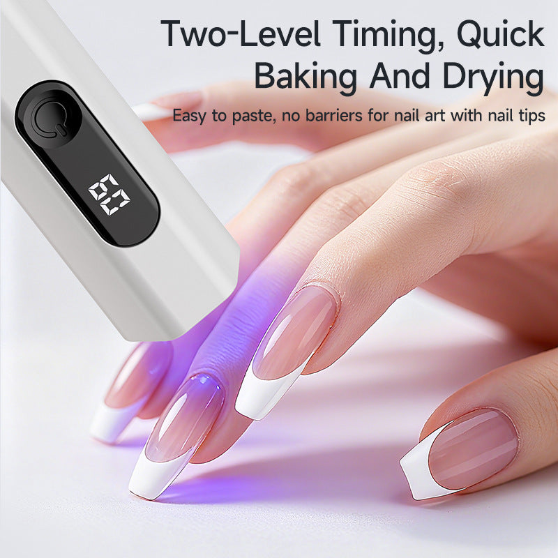 Rechargeable digital display nail art lamp with LED screen display