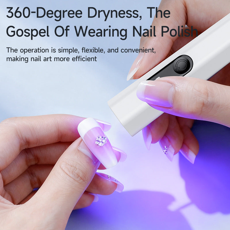 Rechargeable digital display nail art lamp with LED screen display