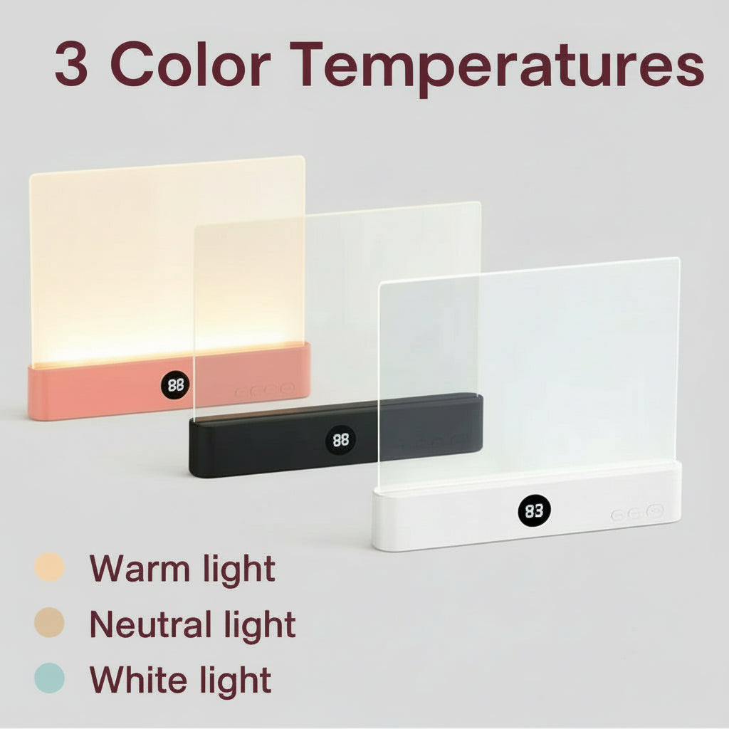 New LED Rechargeable Reading Light Desk Ambient Lamp Eye-Caring Dimmable Night Light