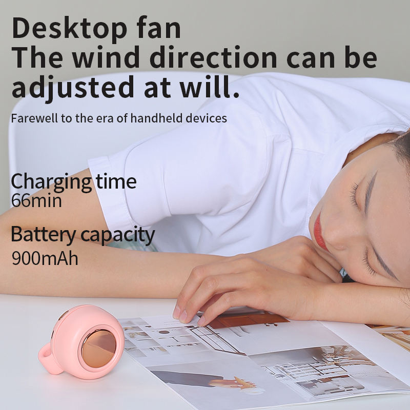 Portable Silent Mini Bladeless Fan, Clip On Waist & Neck Fan, Rechargeable Clip-On Hands-Free Fans 3 Speeds, Wearable Cooling Fans for Outdoor/Travel/Office/Shirt