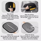 Pet Hair Removal Gloves – Reusable Electrostatic Grooming Mitts for Dogs and Cats, Double Sided Deshedding Glove for Furniture, Clothes, Sofas, Beds, Carpets & Car Seats
