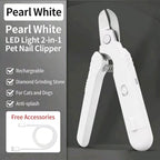 2-in-1 LED Pet Nail Clipper & Grinder for Cats & Dogs