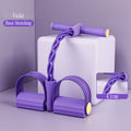 4-Root/6-Root/8-Root Resistance Band with Footplate - Elastic Movement Home Fitness Elastic Stretchers