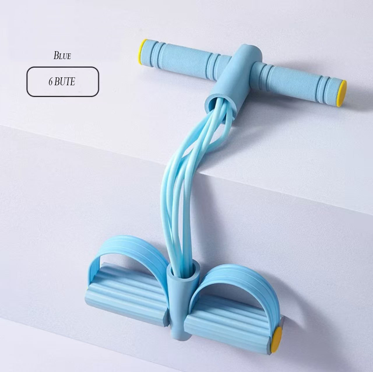 4-Root/6-Root/8-Root Resistance Band with Footplate - Elastic Movement Home Fitness Elastic Stretchers
