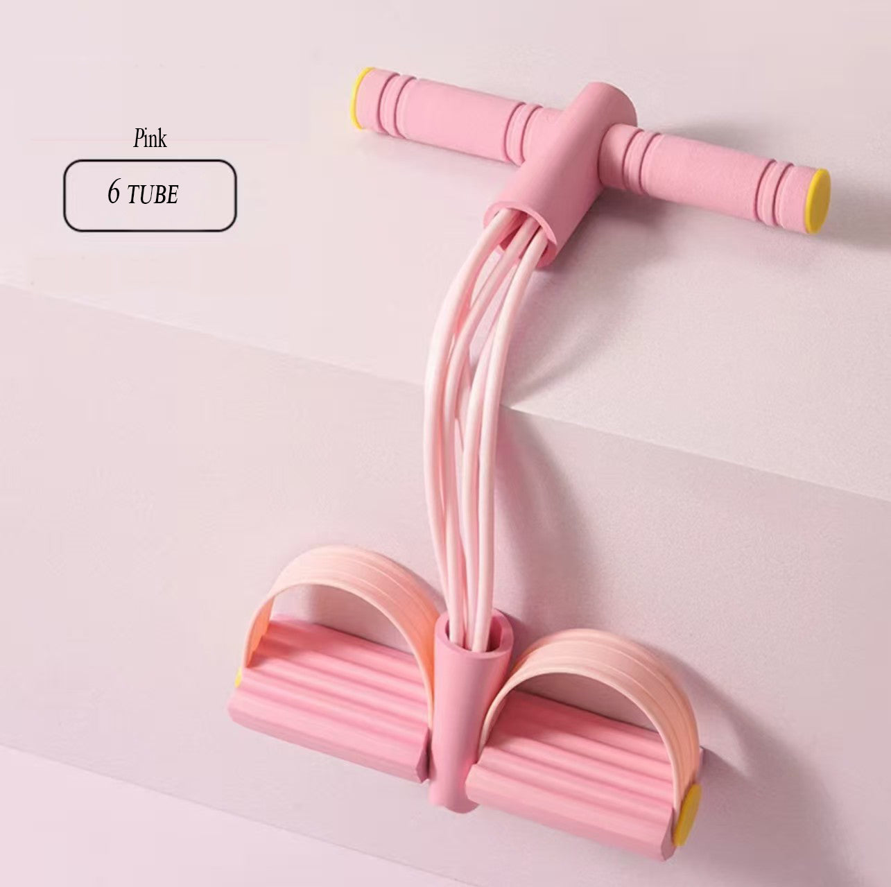 4-Root/6-Root/8-Root Resistance Band with Footplate - Elastic Movement Home Fitness Elastic Stretchers