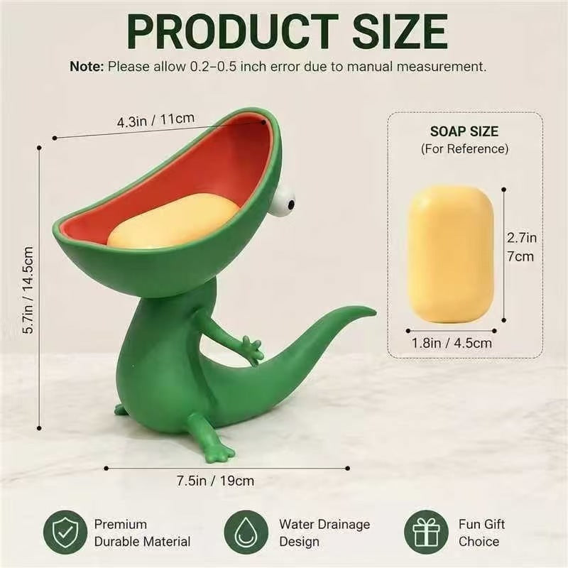 Lizard soap box decorative item