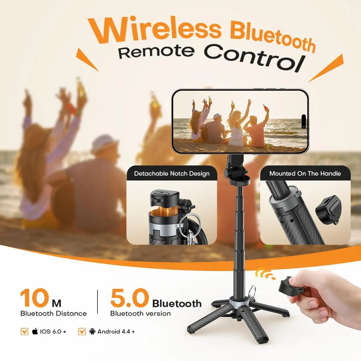 2026 Edition Four-in-One Magnetic Selfie Stick is upgraded to 25 inches longer, enhanced in stability, equipped with a wireless Bluetooth remote control, 360° rotation, and compatible with various mobile phones