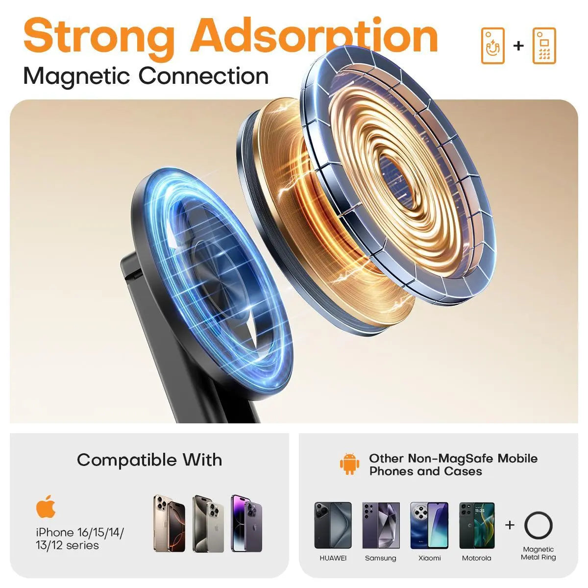 2026 Edition Four-in-One Magnetic Selfie Stick is upgraded to 25 inches longer, enhanced in stability, equipped with a wireless Bluetooth remote control, 360° rotation, and compatible with various mobile phones