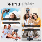 2026 Edition Four-in-One Magnetic Selfie Stick is upgraded to 25 inches longer, enhanced in stability, equipped with a wireless Bluetooth remote control, 360° rotation, and compatible with various mobile phones
