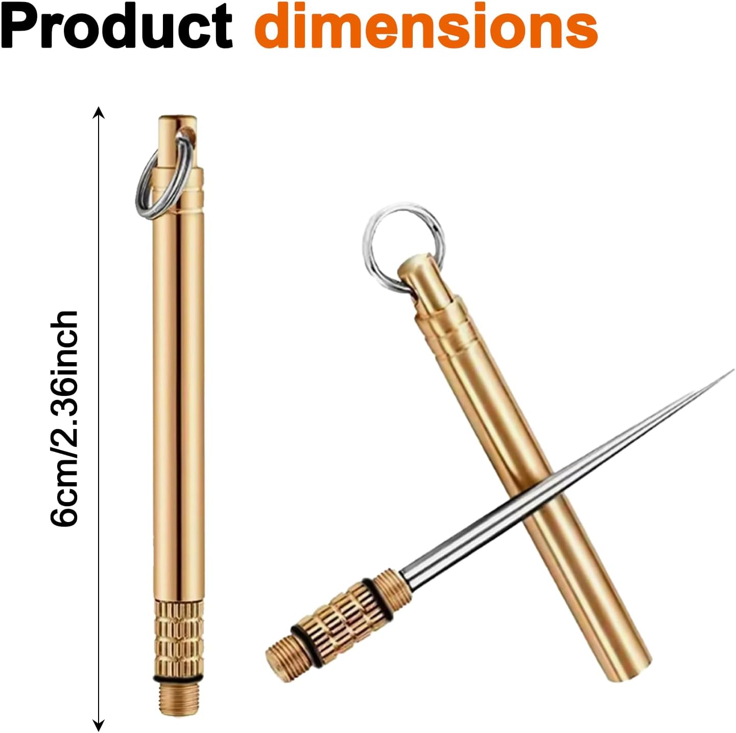 7Pcs Food Grade 304 Stainless Steel Toothpick Set，Silver Portable Pocket Toothpick Holder Reusable Metal Toothpick with a Tube for Outdoor Picnic Camping and Travel