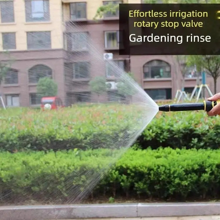 The household high-pressure car washing water gun, with a pressurized nozzle and a hose, is an essential choice for watering plants and vegetables as well as washing cars.