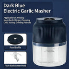 Electric Mini Food Chopper, Small Food Processor Garlic Grinder, Portable Cordless Vegetable Dicer, Kitchen Appliance Helper, for Nuts Onions Pepper Vegetable Meat