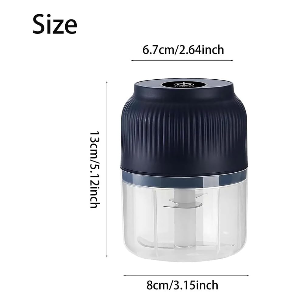 Electric Mini Food Chopper, Small Food Processor Garlic Grinder, Portable Cordless Vegetable Dicer, Kitchen Appliance Helper, for Nuts Onions Pepper Vegetable Meat