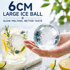 Foldable Ice Ball Cup with Straw, 2-in-1 Silicone Mold & Collapsible Travel Tumbler, Large 6cm Sphere Maker, Portable Drink Cup, 325ml (YELLOW)