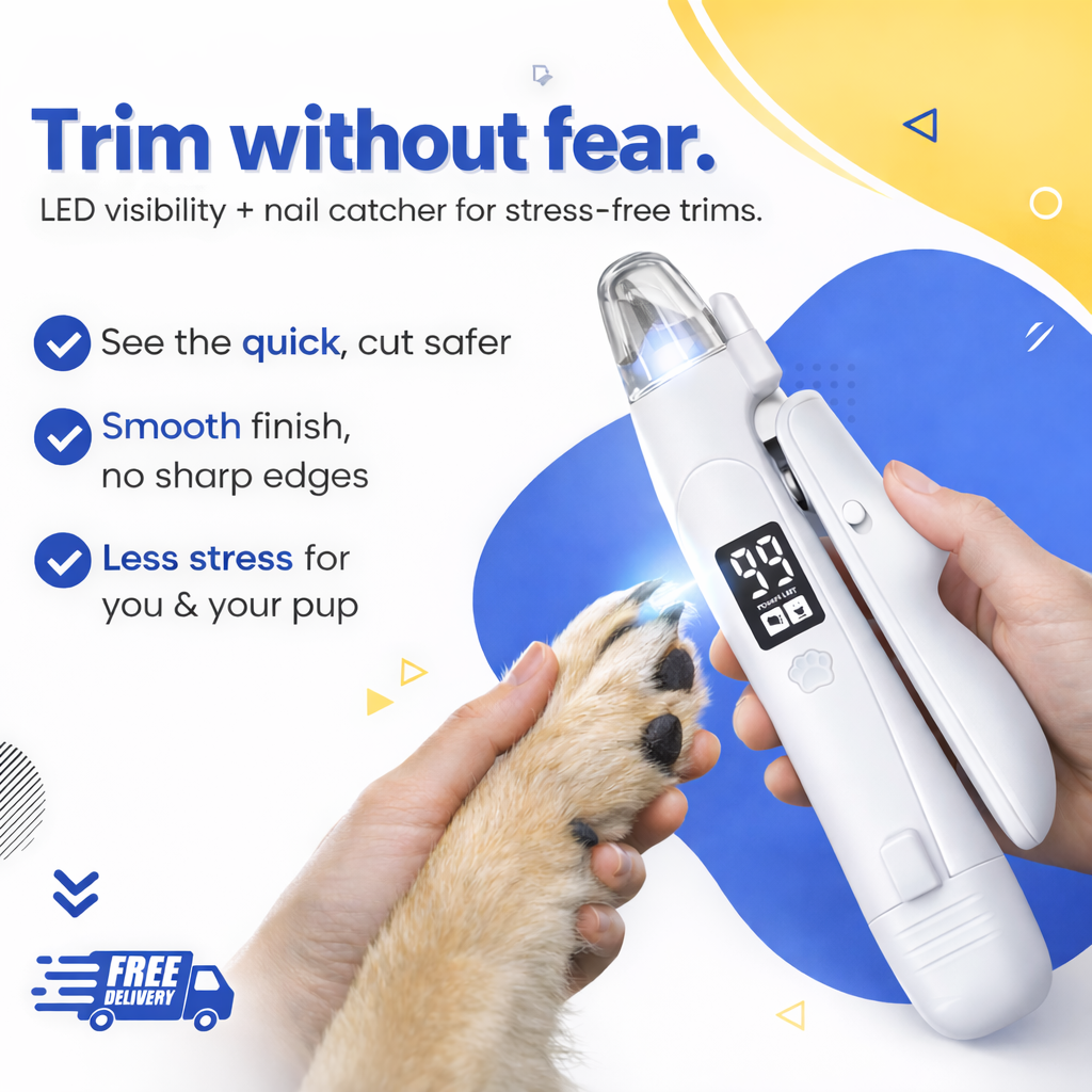 2-in-1 LED Pet Nail Clipper & Grinder for Cats & Dogs