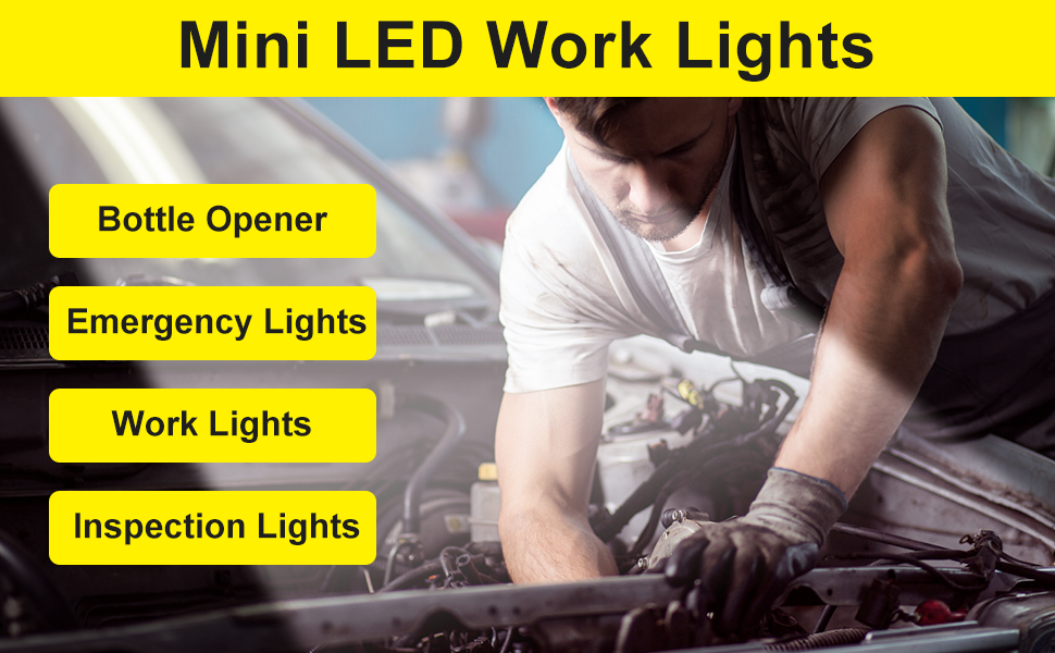 Mini LED Flashlight Torch, COB Rechargeable Keychain Small Flash Light 1000 Lumen, Portable Pocket Light 4 Light Modes Waterproof Keyring Torch for Workshop, Auto, Repairing, Outdoor Emergency