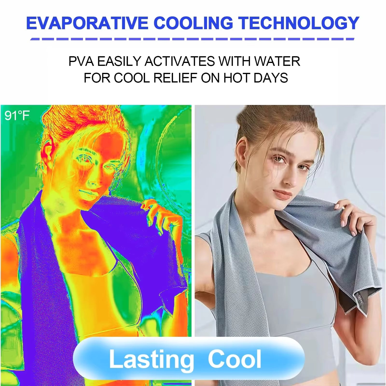 Cooling Towels, Cool Gym Towel Quick Drying Cool Neck Towel Sports Fitness Yoga Cooling Towels (30x80 cm)