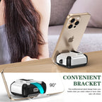 Protective case suitable for AirPods 4 and AirPods Pro 2/3 generations. Automatic pop-up cover with safety latch. Military-grade shock-resistant hard shell case. Magnetic wireless charging. Can be used as a phone stand.