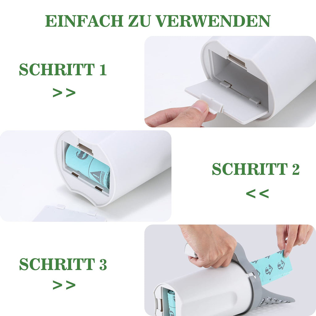 Premium Cat Litter Scooper Set - Integrated Waste Bin, Portable with Holder & Easy Storage Caddy