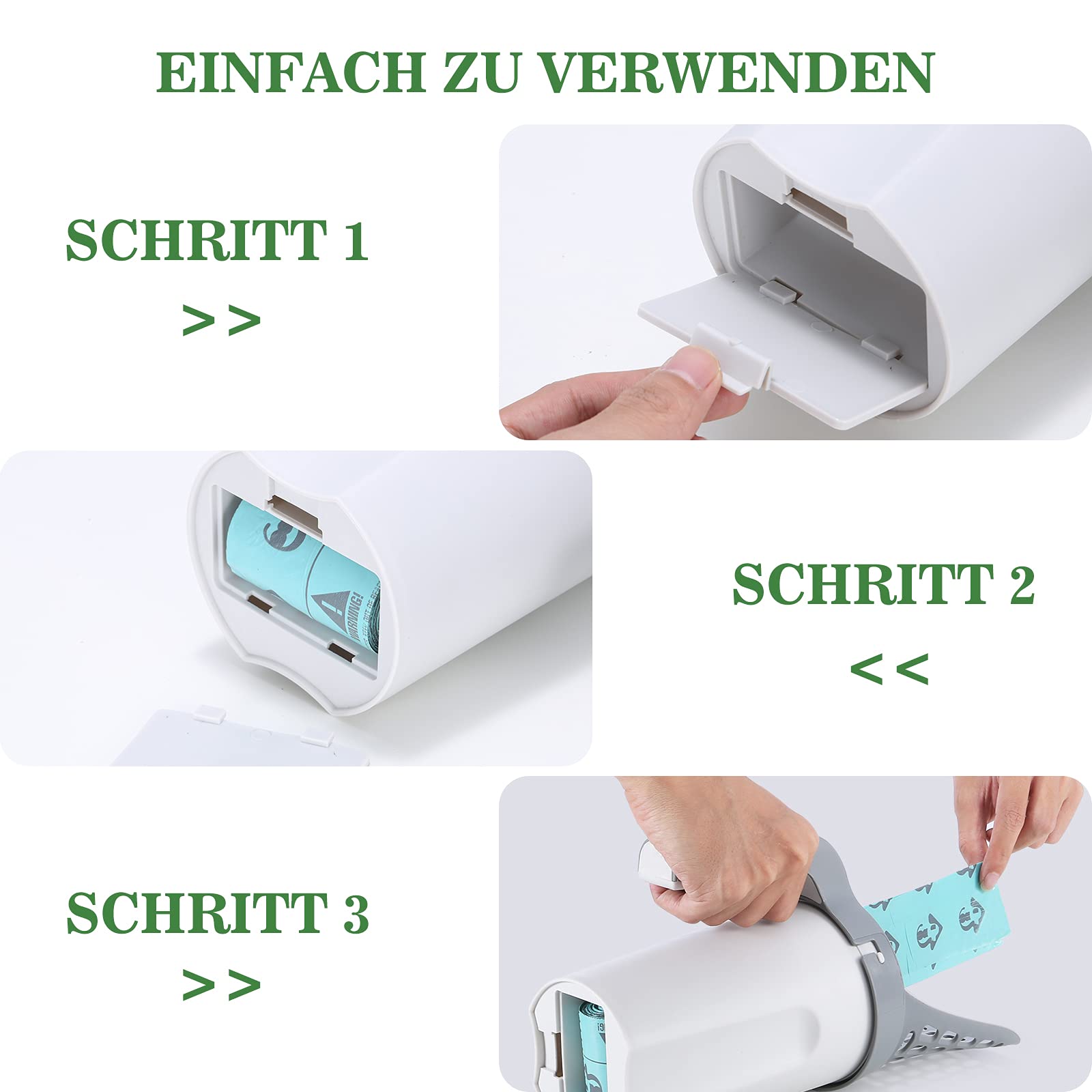 Premium Cat Litter Scooper Set - Integrated Waste Bin, Portable with Holder & Easy Storage Caddy