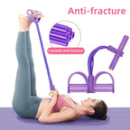 4-Root/6-Root/8-Root Resistance Band with Footplate - Elastic Movement Home Fitness Elastic Stretchers