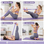 4-Root/6-Root/8-Root Resistance Band with Footplate - Elastic Movement Home Fitness Elastic Stretchers