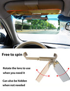 Sun Visor Extender for Car, 2 in 1 Anti Glare Visor HD Car Sun Visor for Day Night Driving Car Visor Sun Blocker Adjustable for Car Anti-Glare