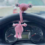 Handmade Crochet Prehistoric Sloth Bag Charm | Funny Long Neck Sloth Plush Toy | Gift for Animal Lovers