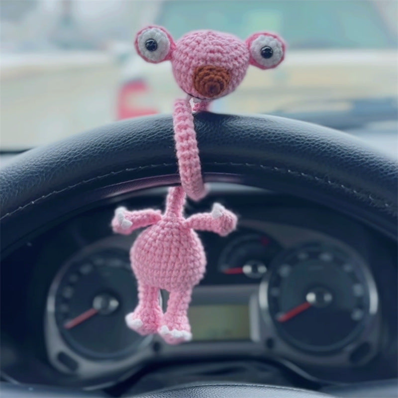 Handmade Crochet Prehistoric Sloth Bag Charm | Funny Long Neck Sloth Plush Toy | Gift for Animal Lovers