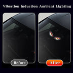 Solar Demon Eye LED Car Window Light, Solar USB Dual-Power Devil Eyes Warning Lights, Suction Cup Dynamic LED Car Eyes, Vibration Induction Ambient Lighting, for Car, Trucks Window