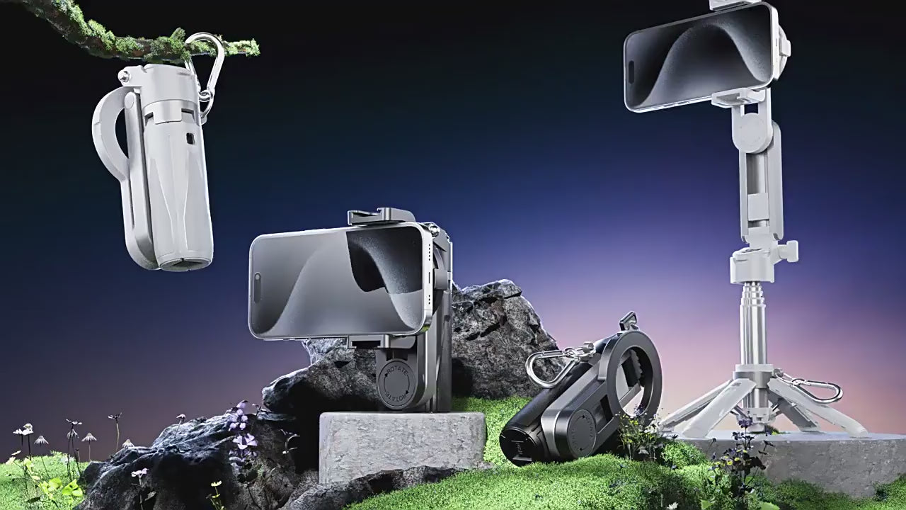 2026 Edition Four-in-One Magnetic Selfie Stick is upgraded to 25 inches longer, enhanced in stability, equipped with a wireless Bluetooth remote control, 360° rotation, and compatible with various mobile phones